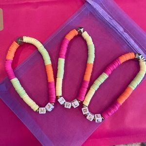 Customized neon bracelets